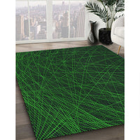 Patterned Green Rug, pat1825grn