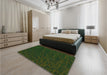 Patterned Midnight Gray Rug in a Bedroom, pat1826grn