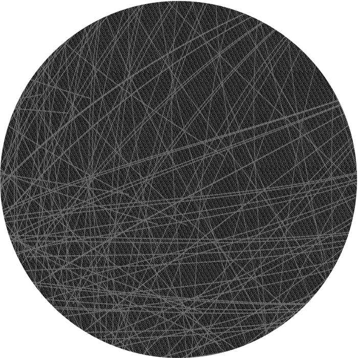 Square Patterned Midnight Gray Rug, pat1826gry