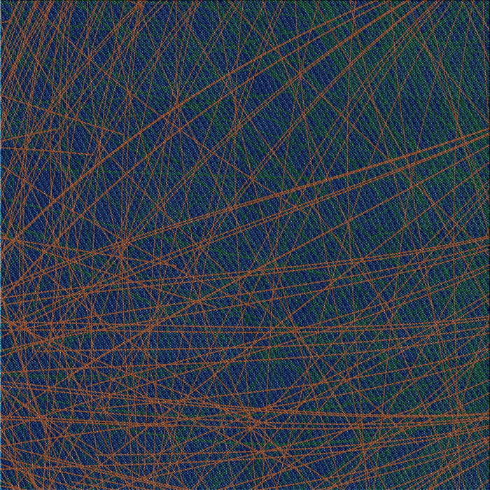 Round Patterned Blue Rug, pat1826lblu