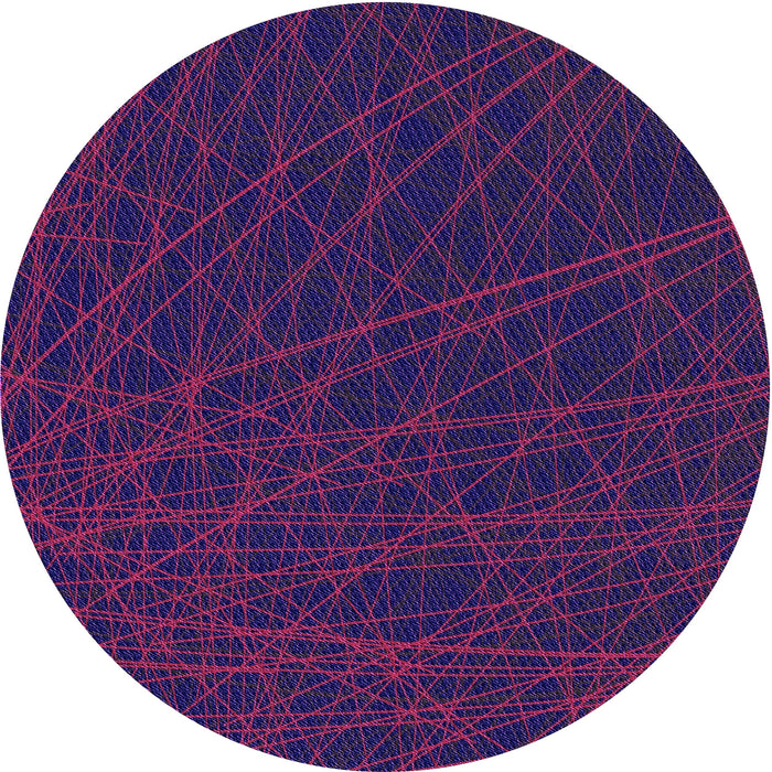 Square Patterned Denim Dark Blue Rug, pat1826pur