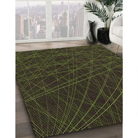 Patterned Midnight Gray Rug, pat1827brn