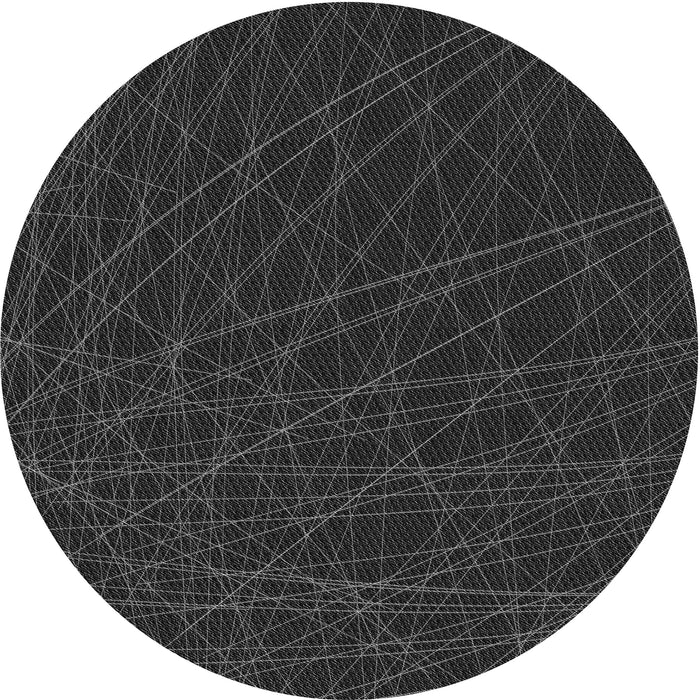 Square Patterned Midnight Gray Rug, pat1827gry