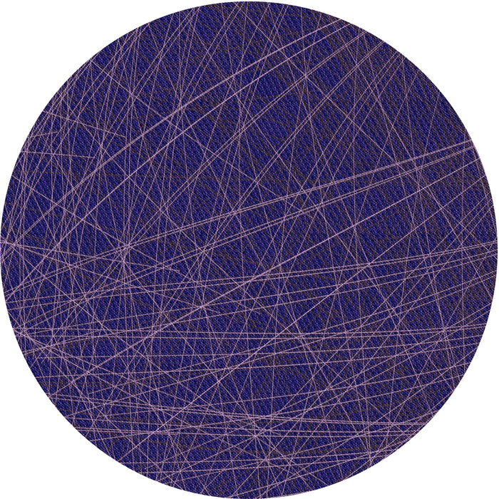 Square Patterned Midnight Blue Rug, pat1827pur