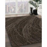 Patterned Coffee Brown Rug, pat1828brn