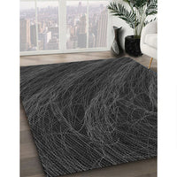 Patterned Midnight Gray Rug, pat1828gry