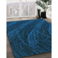 Patterned Night Blue Rug, pat1828lblu