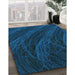 Patterned Night Blue Rug in Family Room, pat1828lblu