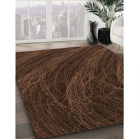 Patterned Saddle Brown Rug, pat1828org