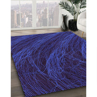 Patterned Night Blue Rug, pat1828pur