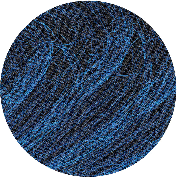 Sideview of Patterned Black Novelty Rug, pat1828