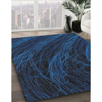 Patterned Black Novelty Rug, pat1828