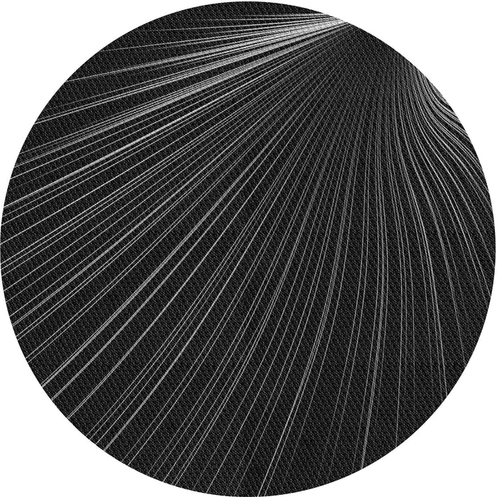 Square Patterned Black Rug, pat1829gry