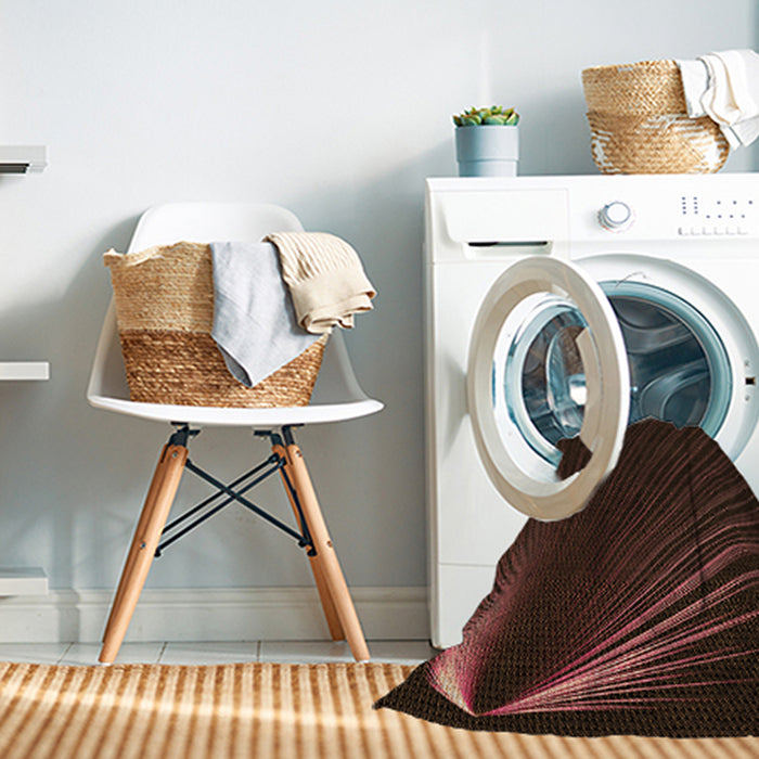 Machine Washable Transitional Red Brown Rug in a Washing Machine, wshpat1829org