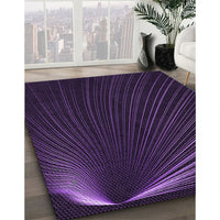 Patterned Deep Purple Rug, pat1829pur