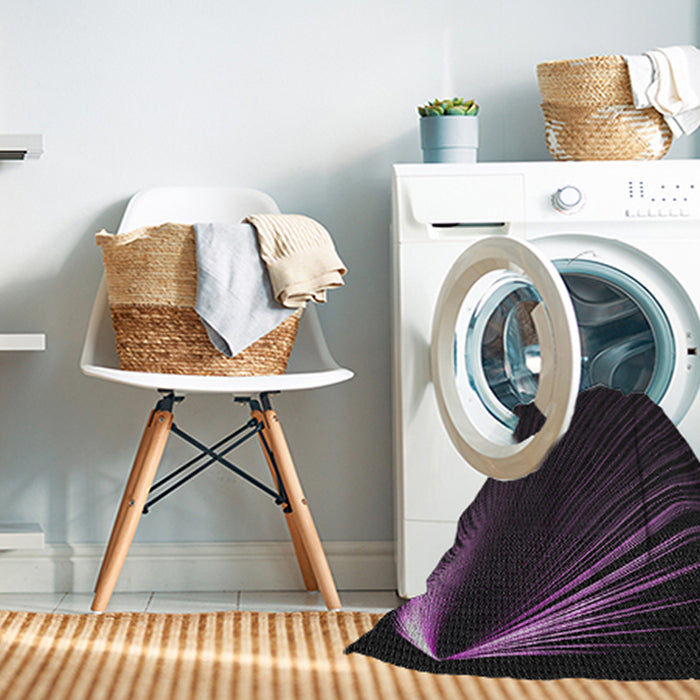 Machine Washable Transitional Black Rug in a Washing Machine, wshpat1829