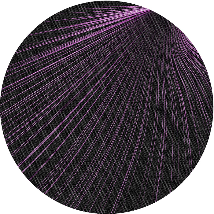 Sideview of Patterned Black Novelty Rug, pat1829