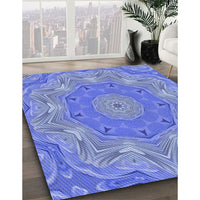 Patterned Sky Blue Rug, pat183blu