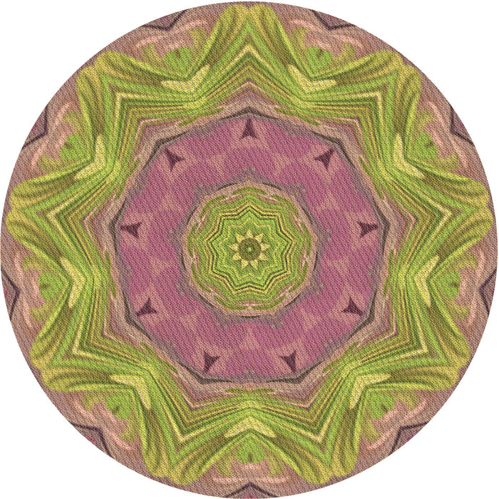 Square Patterned Brown Rug, pat183brn