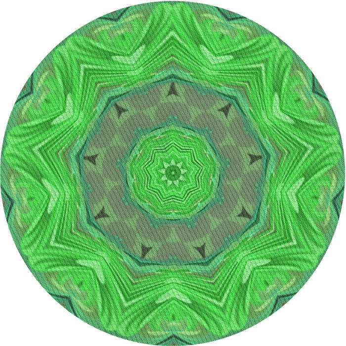 Square Patterned Neon Green Rug, pat183grn