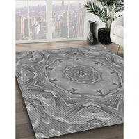 Patterned Dark Gray Rug, pat183gry