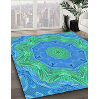 Patterned Blue Rug, pat183lblu