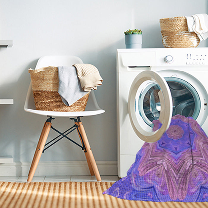 Machine Washable Transitional Purple Rug in a Washing Machine, wshpat183pur
