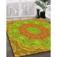 Patterned Green Rug, pat183yw