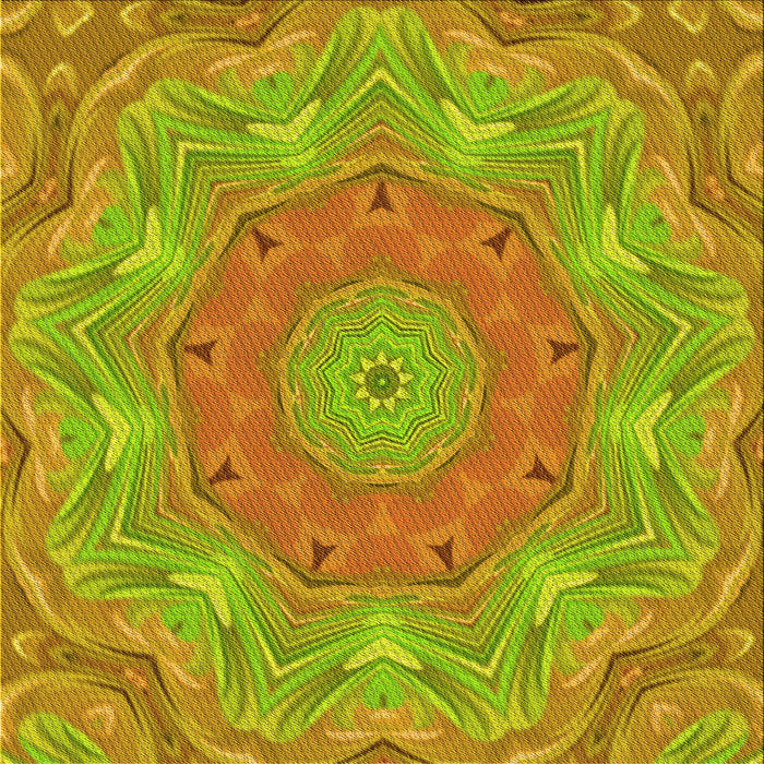 Round Machine Washable Transitional Green Rug, wshpat183yw