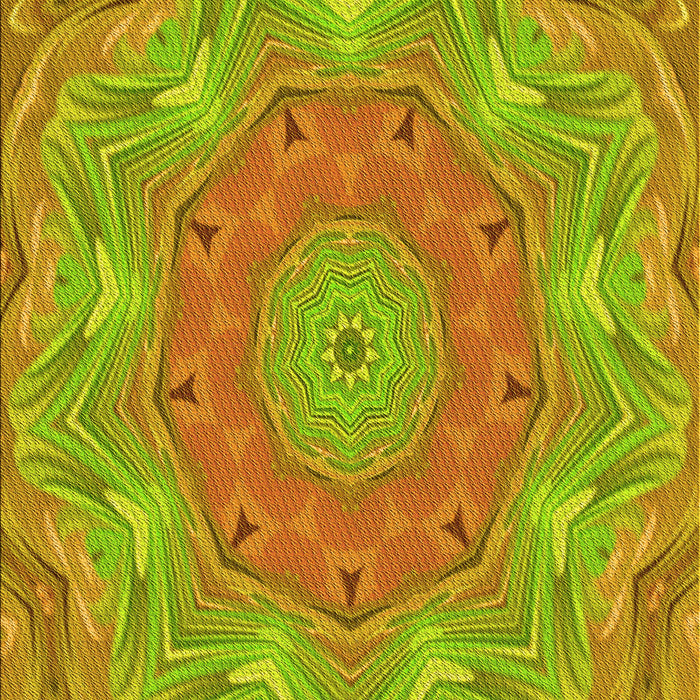 Patterned Green Rug, pat183yw