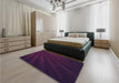 Patterned Dark Magenta Purple Rug in a Bedroom, pat1830pur