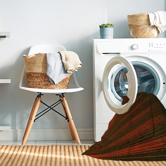 Machine Washable Transitional Night Red Rug in a Washing Machine, wshpat1830yw
