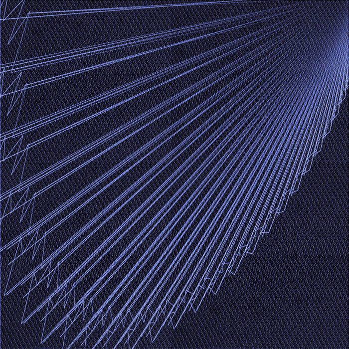 Round Patterned Black Rug, pat1831blu