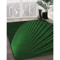 Patterned Green Rug, pat1831grn