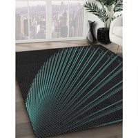 Patterned Black Novelty Rug, pat1831