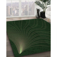 Patterned Deep Emerald Green Rug, pat1832grn