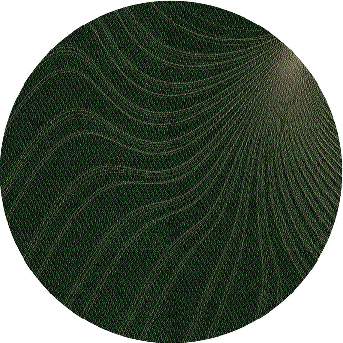 Square Patterned Deep Emerald Green Rug, pat1832grn