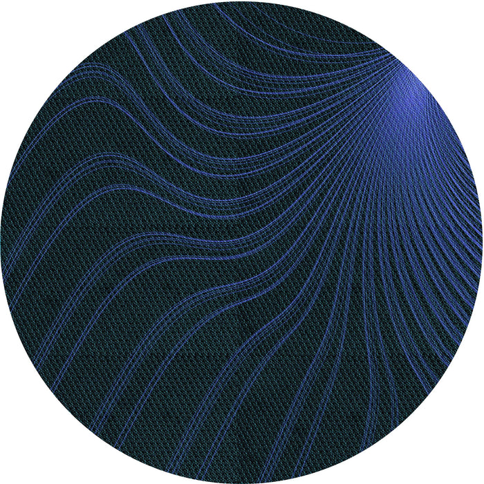 Square Patterned Black Rug, pat1832lblu