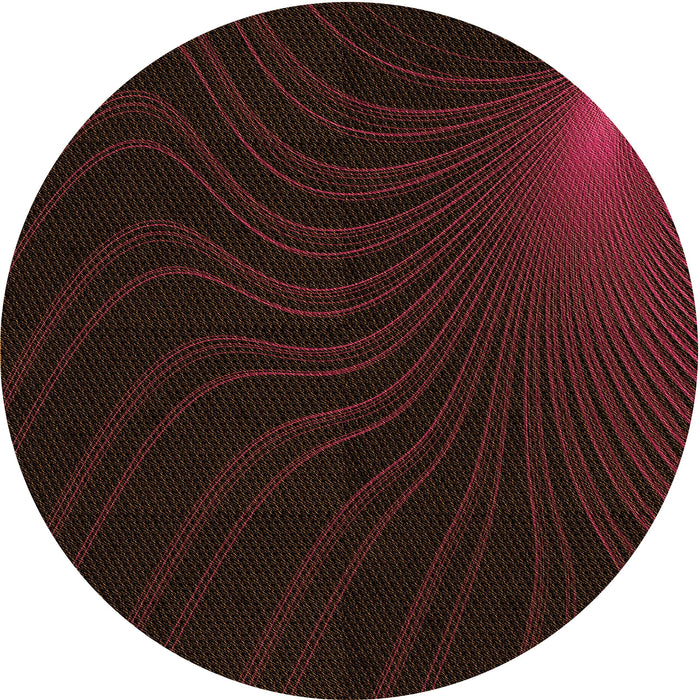 Square Patterned Chocolate Brown Rug, pat1832org