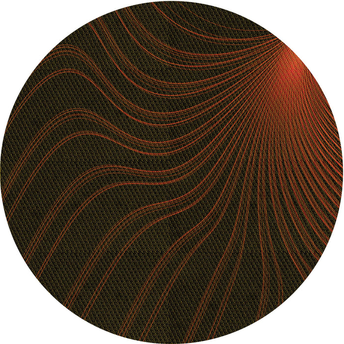 Square Patterned Black Brown Rug, pat1832yw