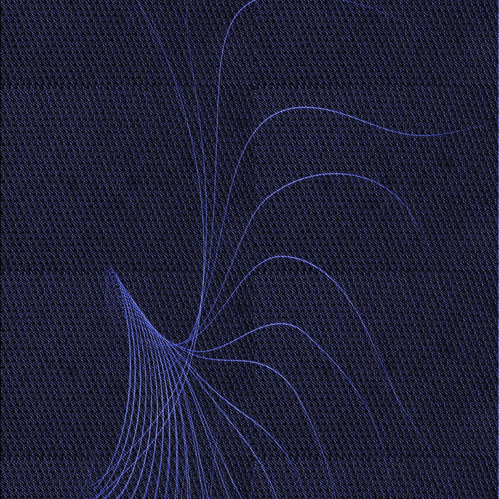 Patterned Black Rug, pat1833blu