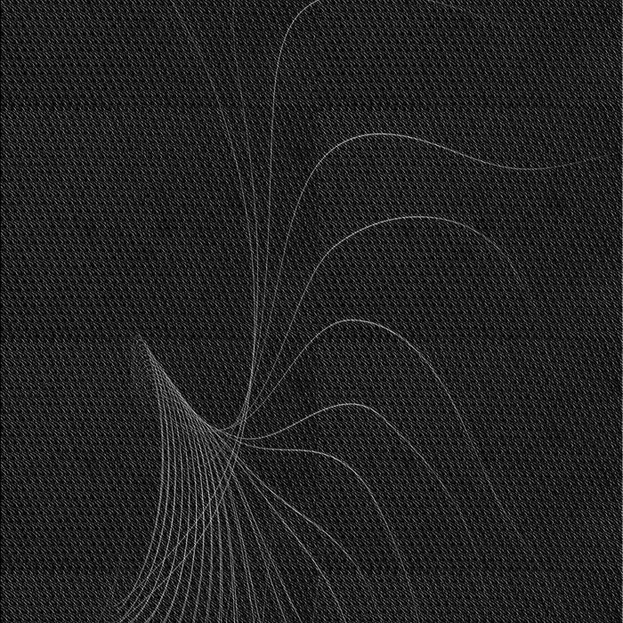 Patterned Black Rug, pat1833gry