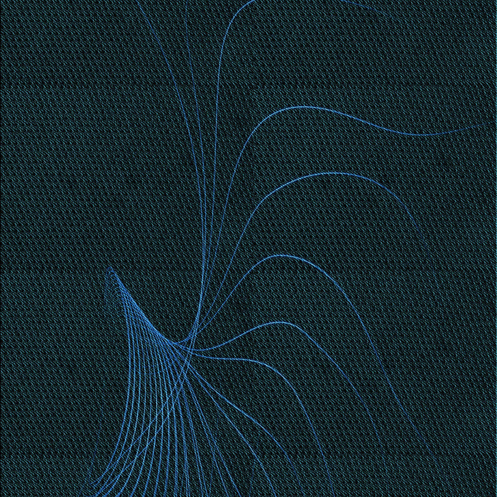 Patterned Black Rug, pat1833lblu