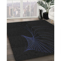 Patterned Light Black Novelty Rug, pat1833