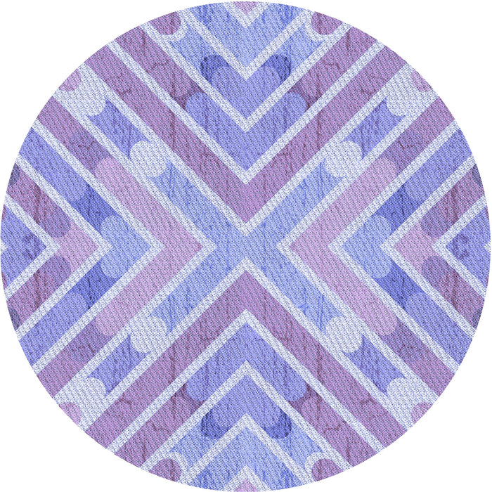 Square Patterned Purple Rug, pat1834blu