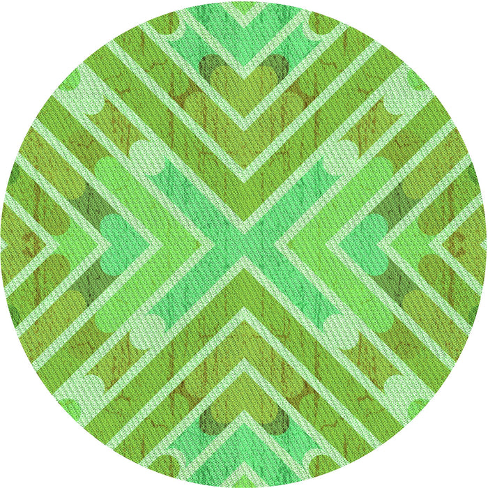 Square Machine Washable Transitional Emerald Green Rug in a Living Room, wshpat1834grn