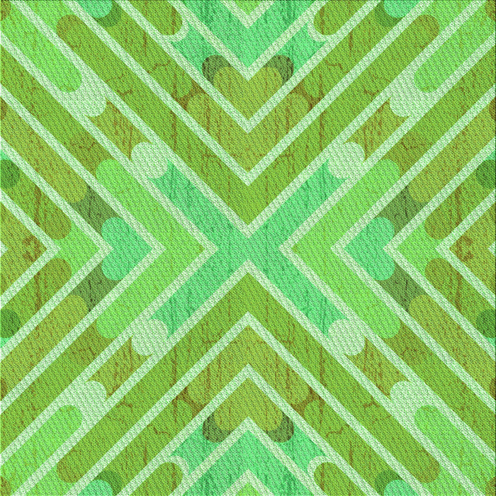 Round Patterned Emerald Green Rug, pat1834grn