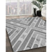 Patterned Gray Rug in Family Room, pat1834gry