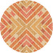 Square Patterned Yellow Orange Rug, pat1834org