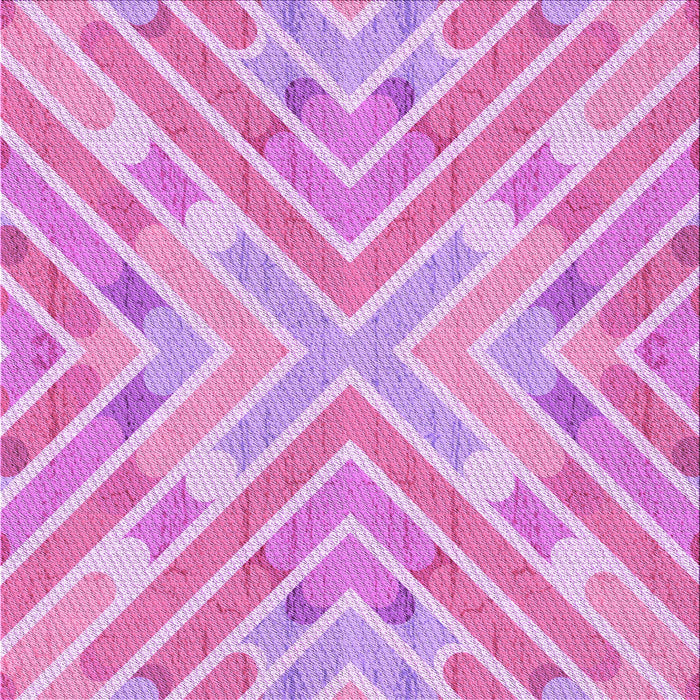 Round Patterned Pastel Purple Pink Rug, pat1834pur